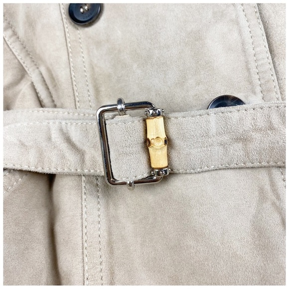 Gucci Toddler Leather Double Breast Trench Coat - Picture 6 of 10